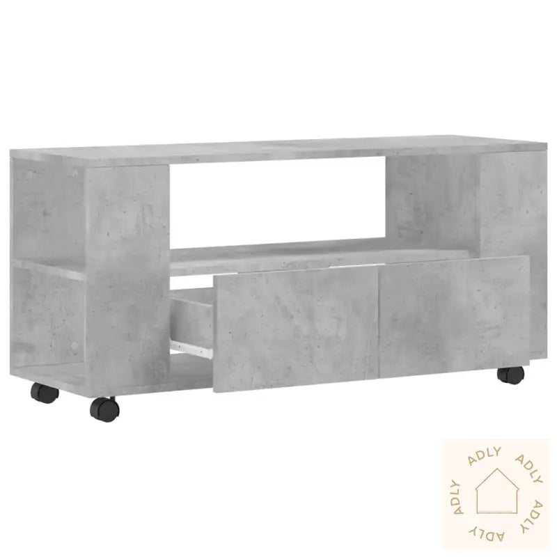Tv-Benk Betonggrå 102X34,5X43 Cm Konstruert Tre