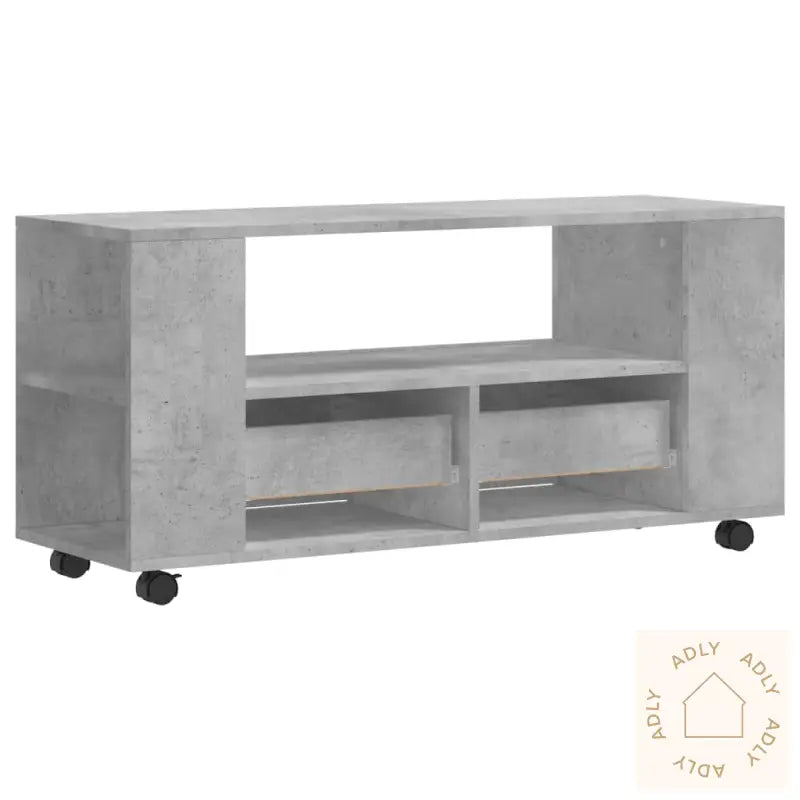 Tv-Benk Betonggrå 102X34,5X43 Cm Konstruert Tre