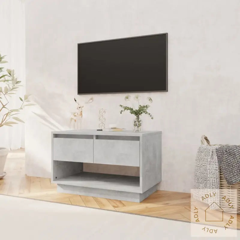 Tv-Benk Betonggrå 70X41X44 Cm Konstruert Tre