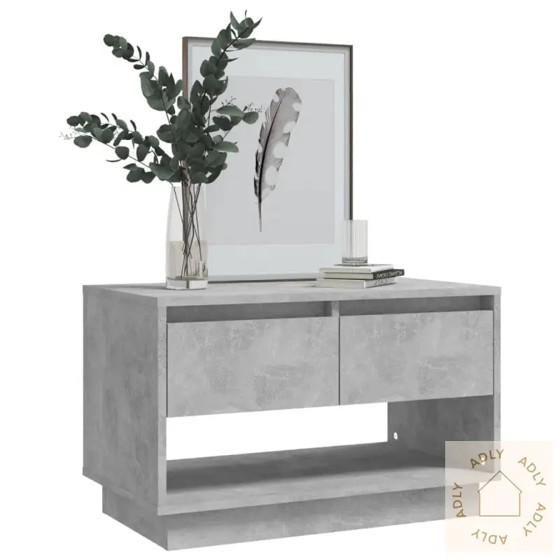 Tv-Benk Betonggrå 70X41X44 Cm Konstruert Tre