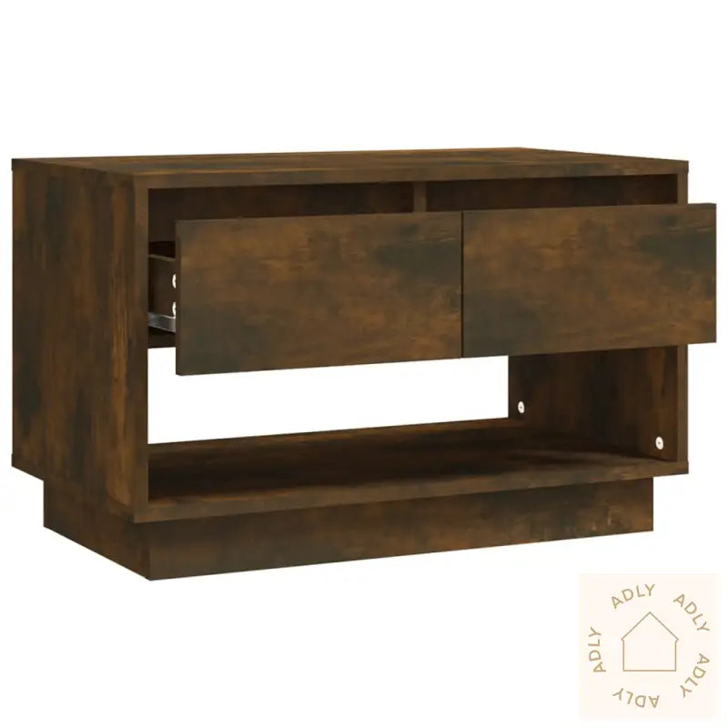 Tv-Benk Røkt Eik 70X41X44 Cm Konstruert Tre