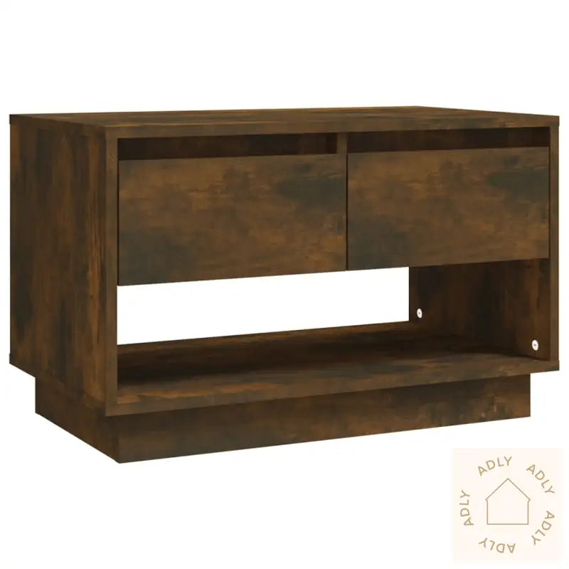 Tv-Benk Røkt Eik 70X41X44 Cm Konstruert Tre