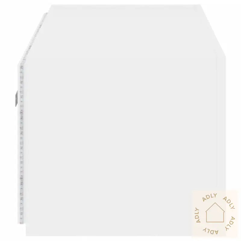 Vegghengt Tv-Benk Med Led Hvit 80X35X31 Cm