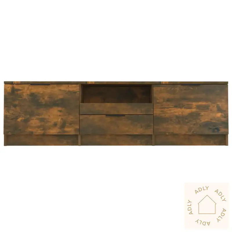 Tv-Benk Røkt Eik 140X35X40 Cm Konstruert Tre