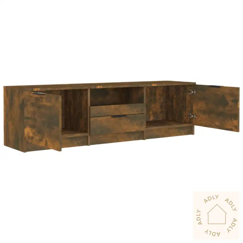Tv-Benk Røkt Eik 140X35X40 Cm Konstruert Tre