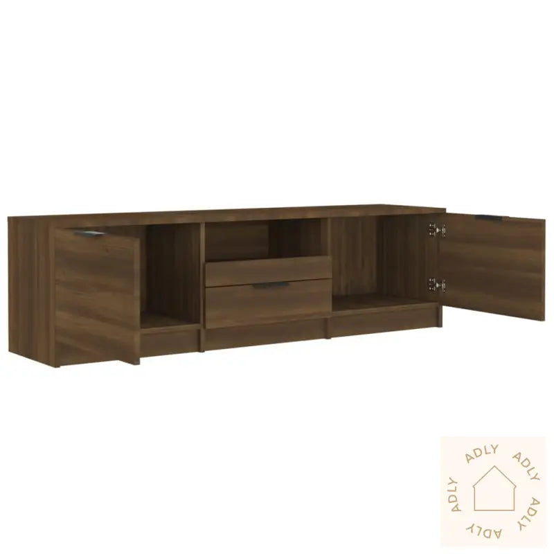 Tv-Benk Brun Eik 140X35X40 Cm Konstruert Tre