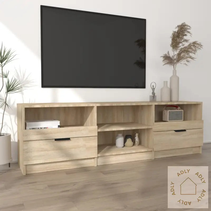 Tv-Benk Sonoma Eik 150X33,5X45 Cm Konstruert Tre