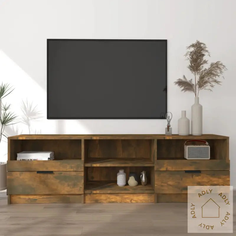 Tv-Benk Røkt Eik 150X33,5X45 Cm Konstruert Tre