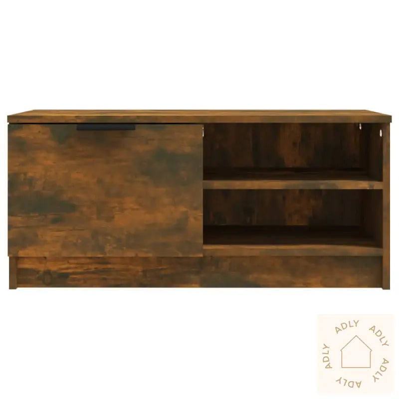 Tv-Benker 2 Stk Røkt Eik 80X35X36,5 Cm Konstruert Tre