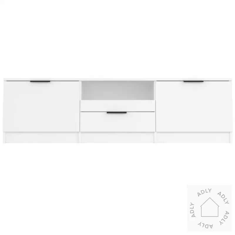 Tv-Benk Hvit 140X35X40 Cm Konstruert Tre