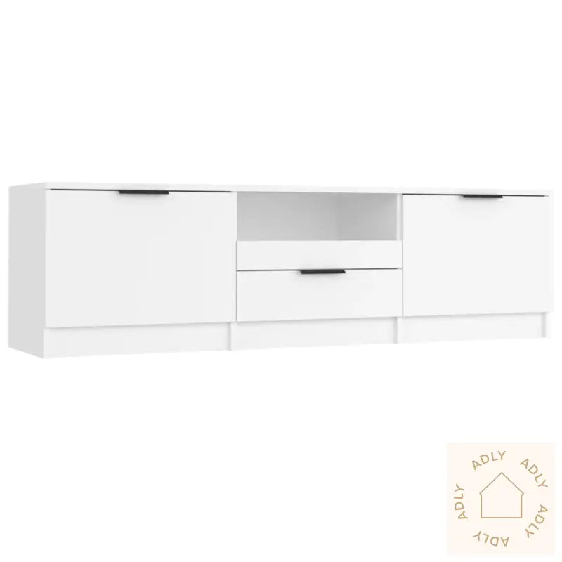 Tv-Benk Hvit 140X35X40 Cm Konstruert Tre