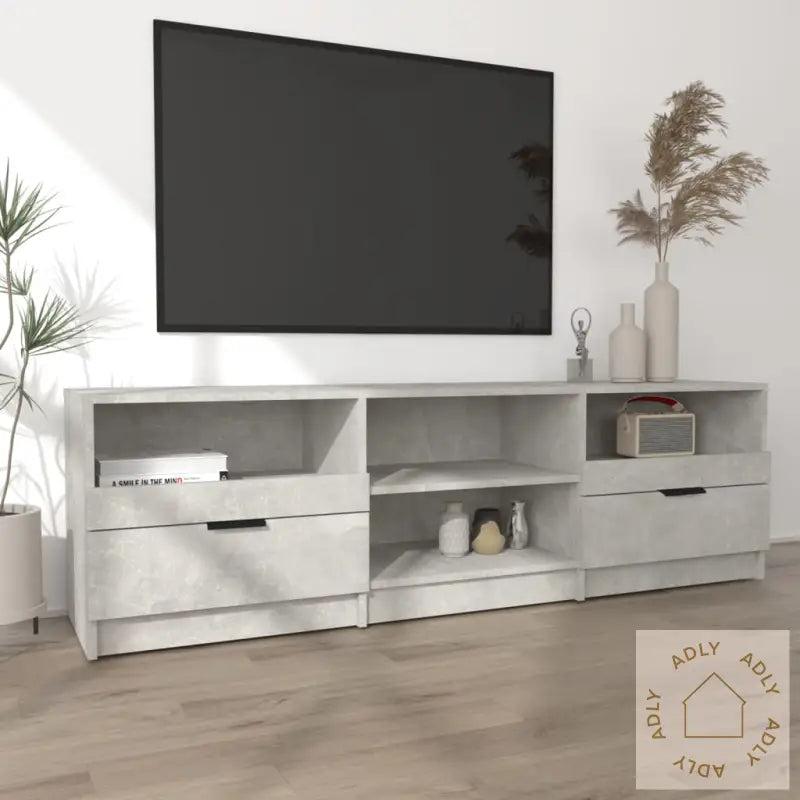 Tv-Benk Betonggrå 150X33,5X45 Cm Konstruert Tre