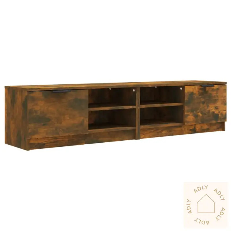 Tv-Benker 2 Stk Røkt Eik 80X35X36,5 Cm Konstruert Tre