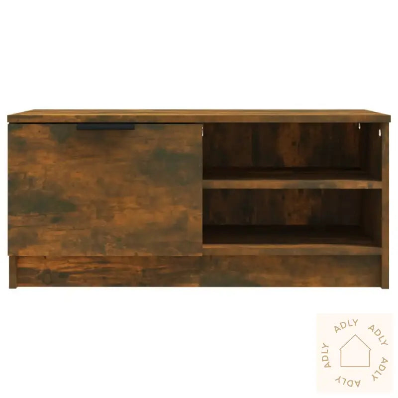 Tv-Benk Røkt Eik 80X35X36,5 Cm Konstruert Tre