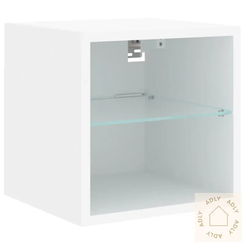 Vegghengte Tv-Enheter 7 Deler Hvit Konstruert Tre