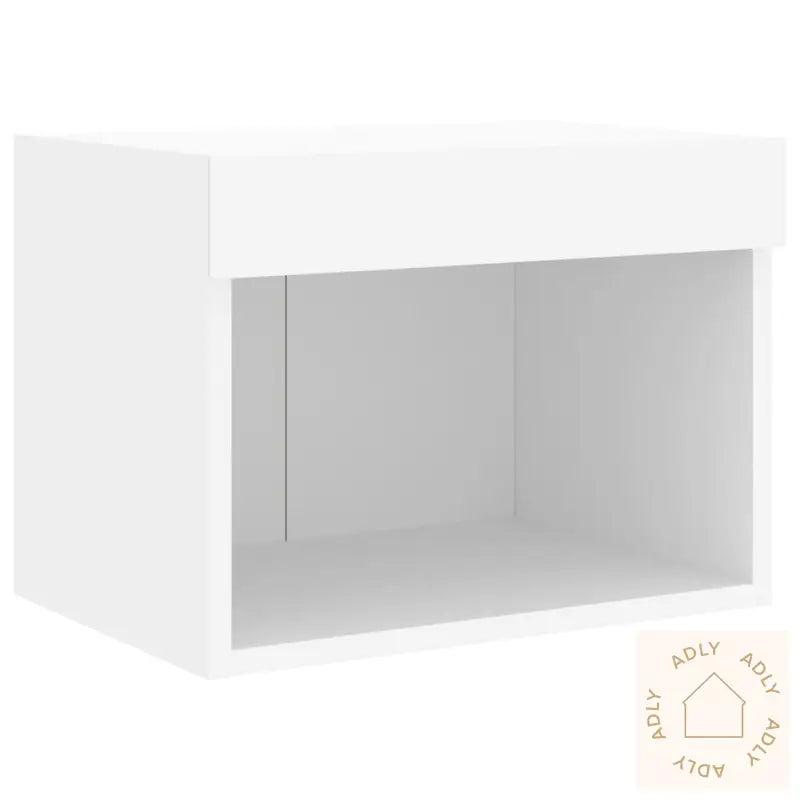 Vegghengte Tv-Enheter 7 Deler Hvit Konstruert Tre