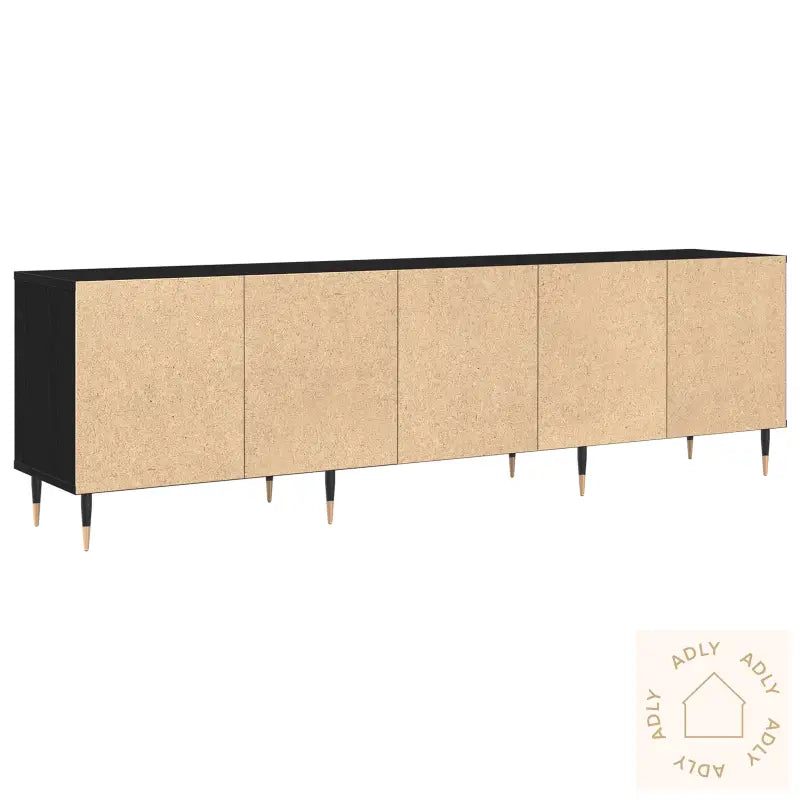 Tv-Stativ Svart Eik 150X30X44.5 Cm Konstruert Tre