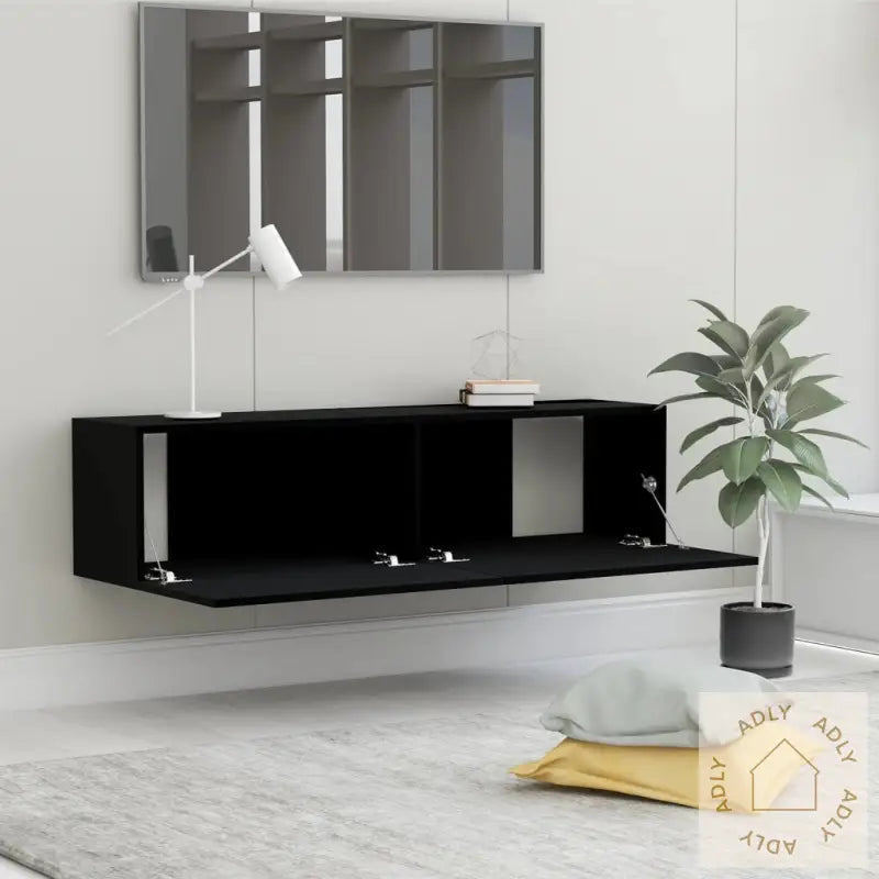 Tv-Benk Svart 120X30X30 Cm Konstruert Tre
