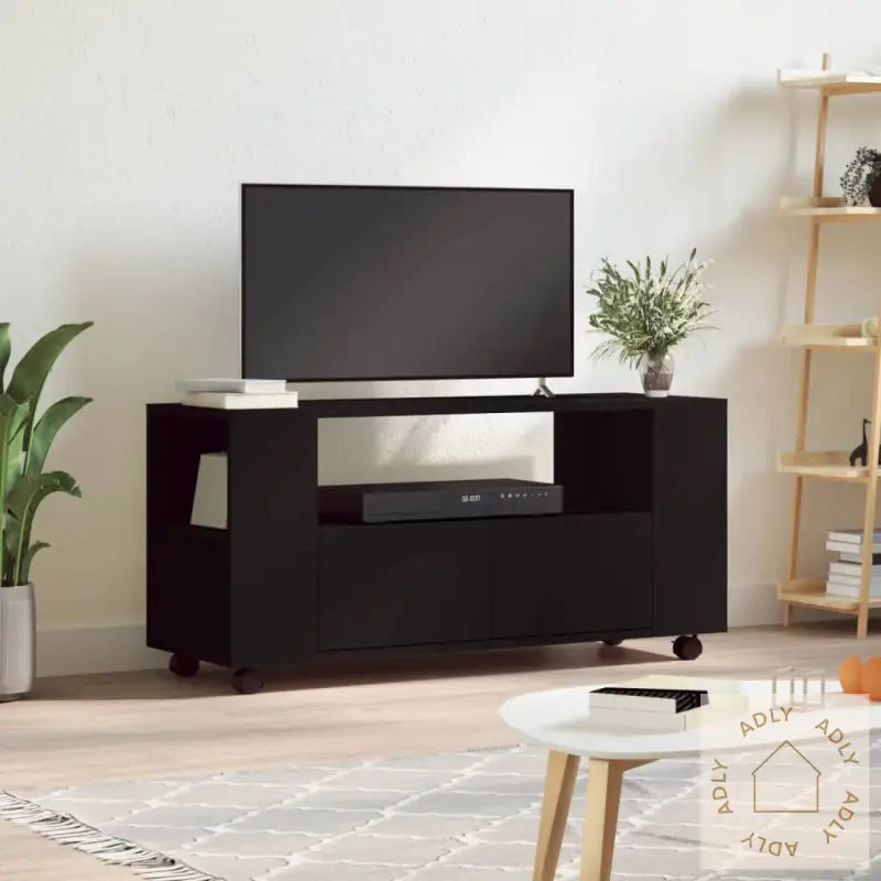 Tv-Benk Svart 102X34,5X43 Cm Konstruert Tre