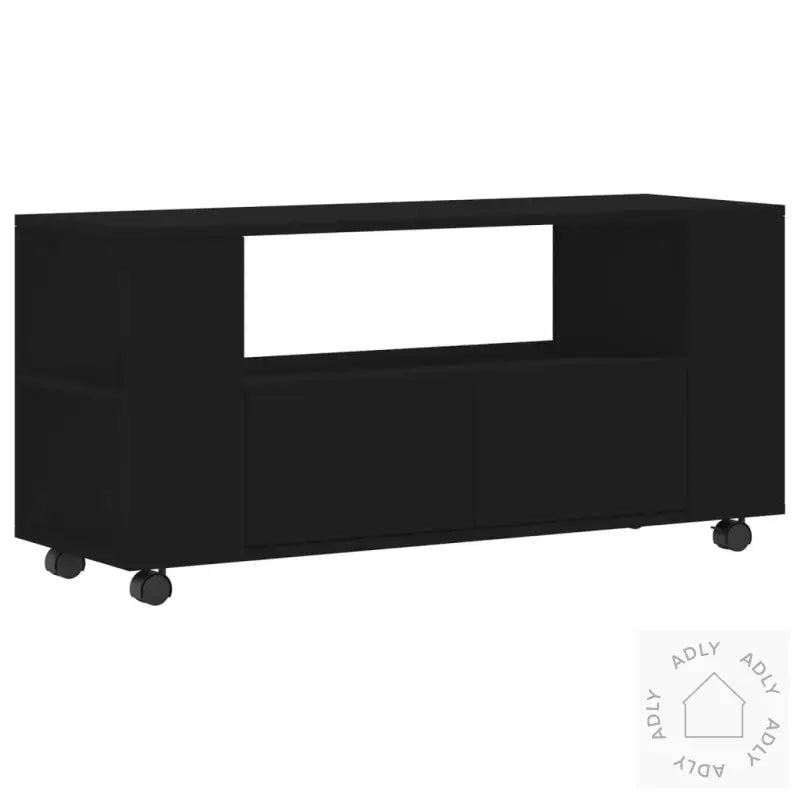 Tv-Benk Svart 102X34,5X43 Cm Konstruert Tre