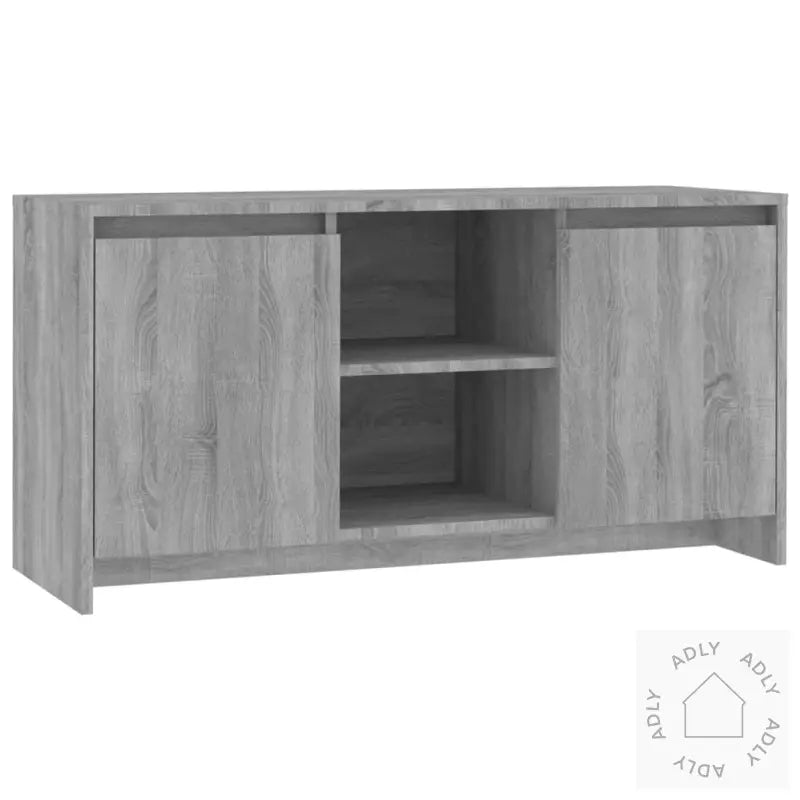 Tv-Benk Grå Sonoma Eik 102X37,5X52,5 Cm Konstruert Tre