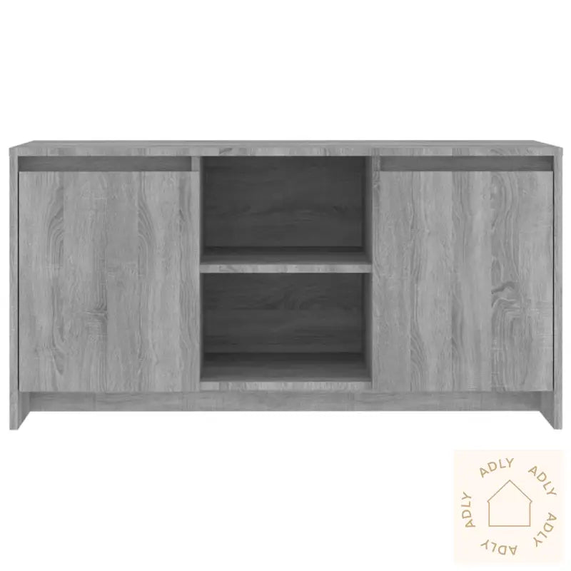 Tv-Benk Grå Sonoma Eik 102X37,5X52,5 Cm Konstruert Tre