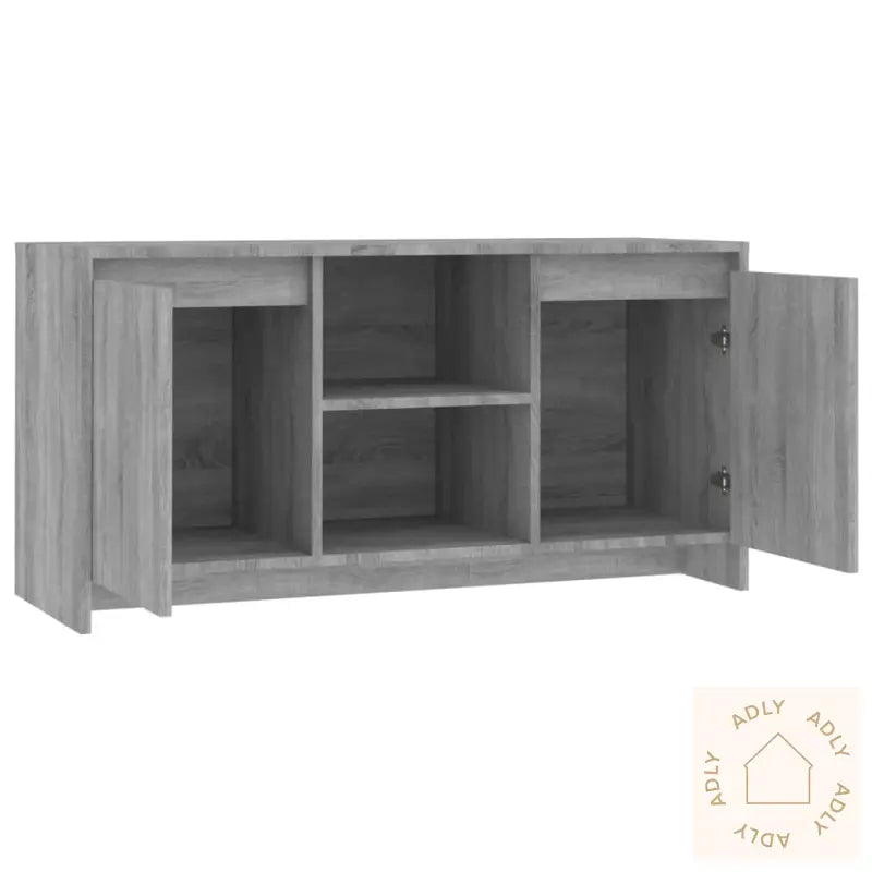Tv-Benk Grå Sonoma Eik 102X37,5X52,5 Cm Konstruert Tre