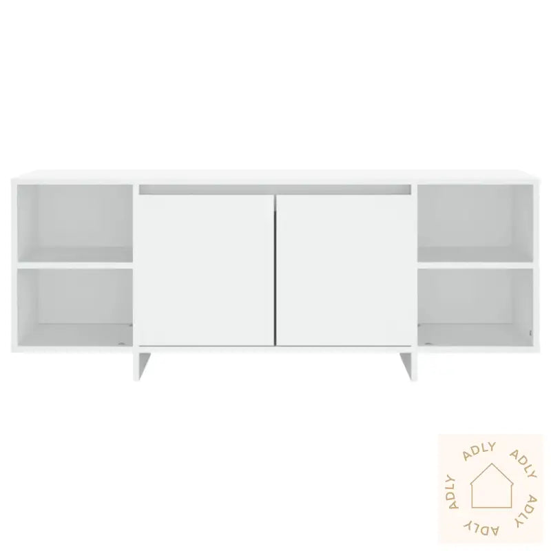 Tv-Benk Hvit 130X35X50 Cm Konstruert Tre