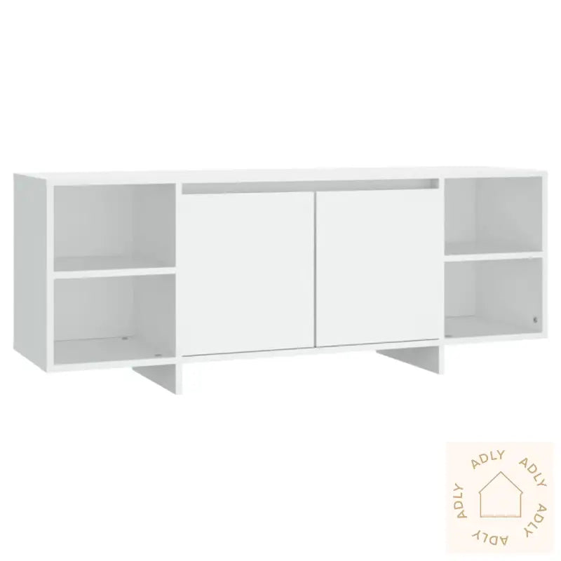 Tv-Benk Hvit 130X35X50 Cm Konstruert Tre