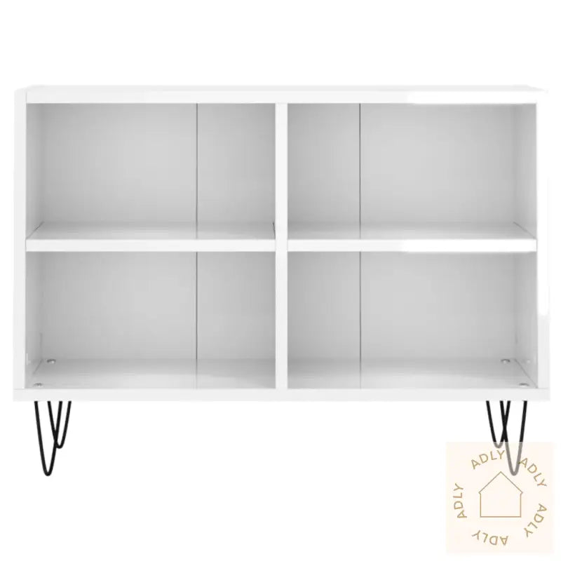 Tv-Benk Høyglans Hvit 69,5X30X50 Cm Konstruert Tre