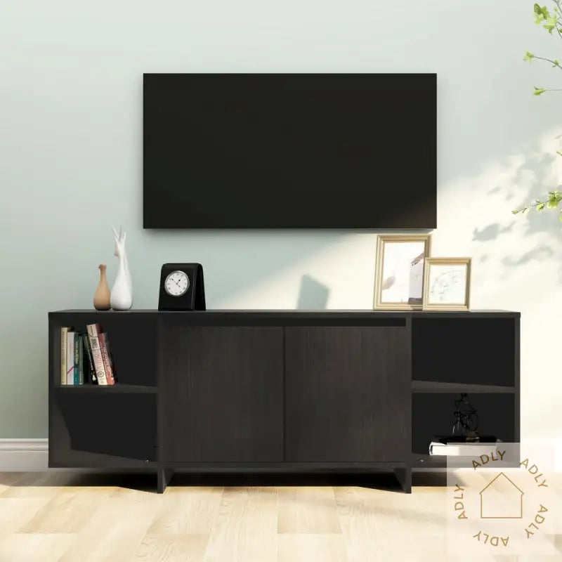 Tv-Benk Svart 130X35X50 Cm Konstruert Tre