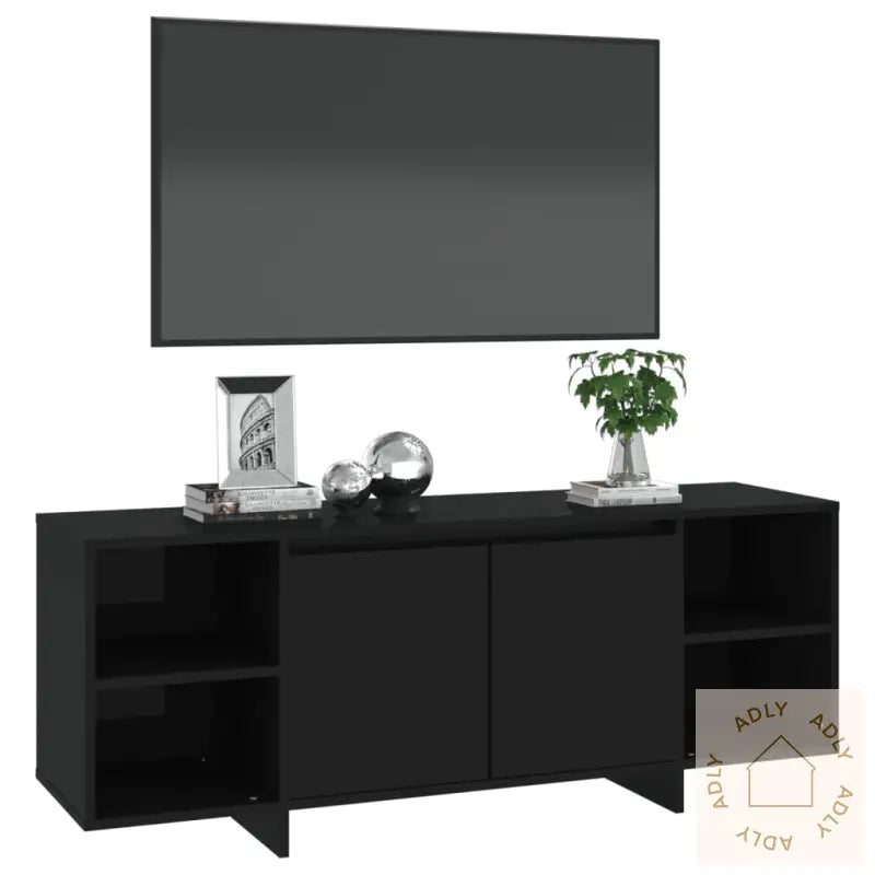 Tv-Benk Svart 130X35X50 Cm Konstruert Tre