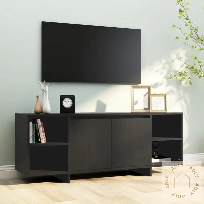 Tv-Benk Svart 130X35X50 Cm Konstruert Tre