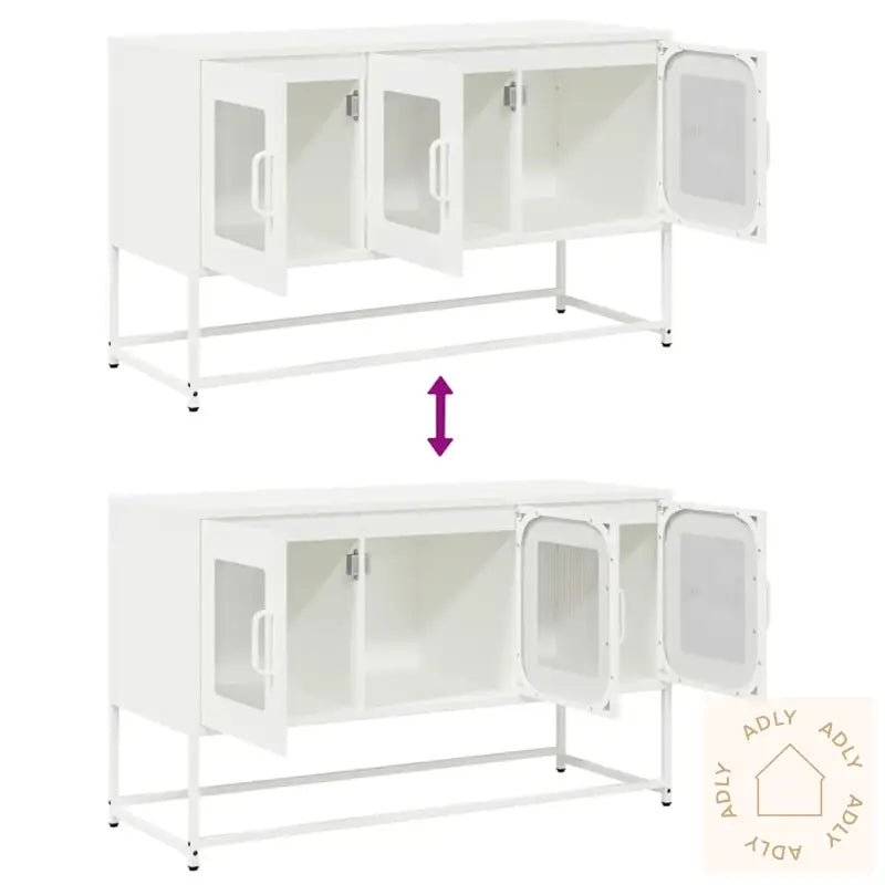 Tv-Skap Hvit 100,5X39X60,5 Cm Kaldvalset Stål