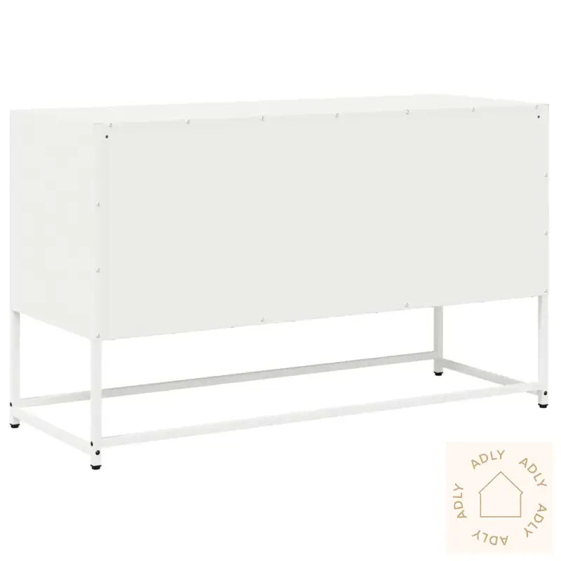 Tv-Skap Hvit 100,5X39X60,5 Cm Kaldvalset Stål