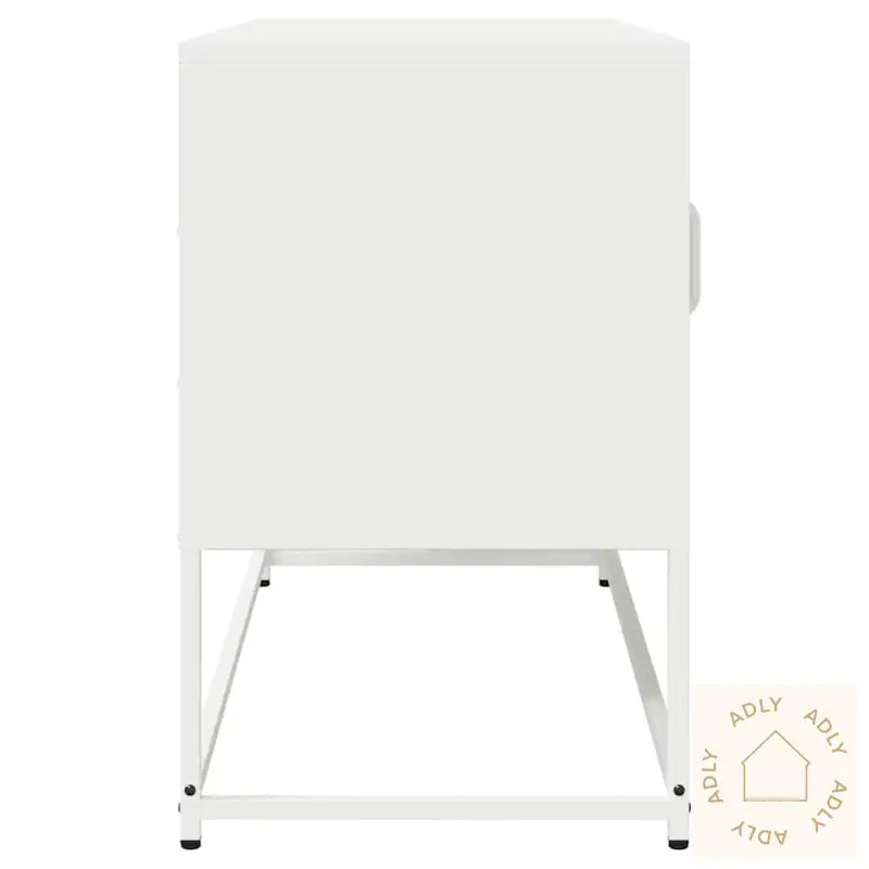 Tv-Skap Hvit 100,5X39X60,5 Cm Kaldvalset Stål