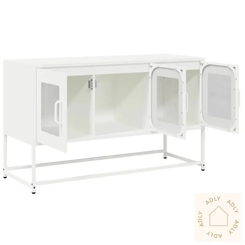 Tv-Skap Hvit 100,5X39X60,5 Cm Kaldvalset Stål