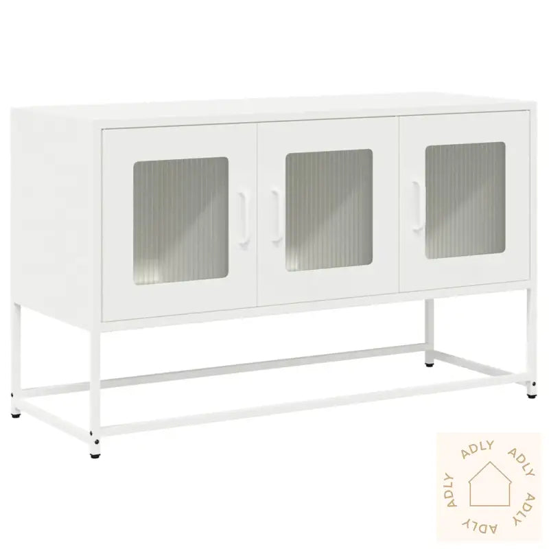 Tv-Skap Hvit 100,5X39X60,5 Cm Kaldvalset Stål