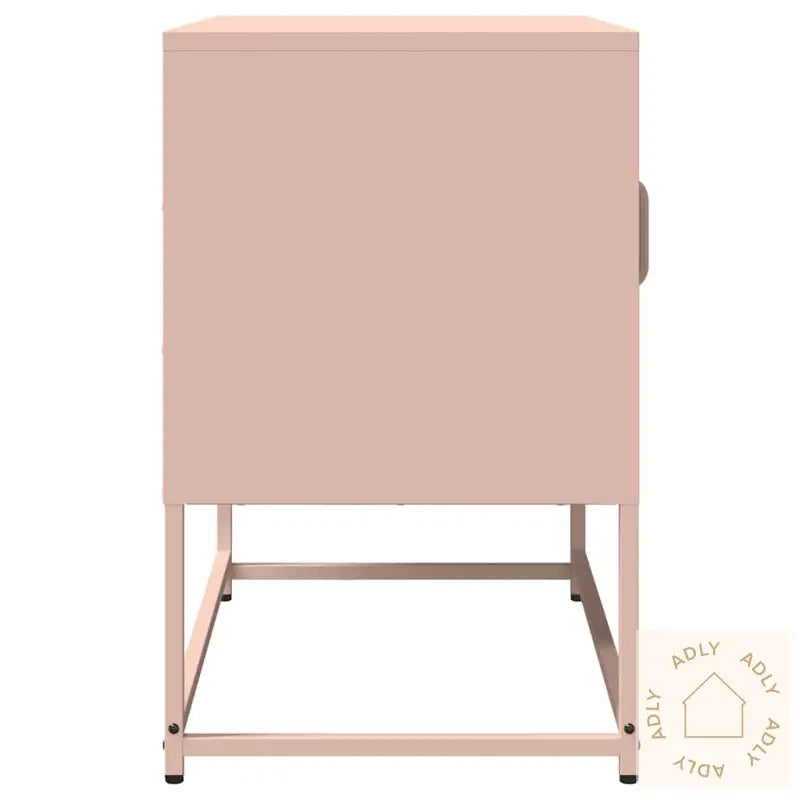 Tv-Skap Rosa 68X39X60,5 Cm Kaldvalset Stål