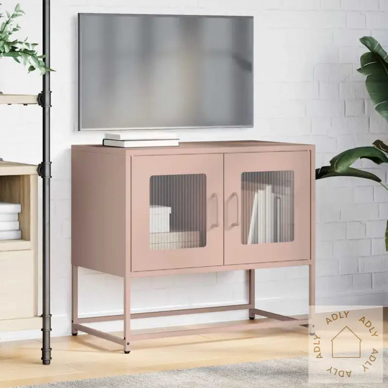 Tv-Skap Rosa 68X39X60,5 Cm Kaldvalset Stål