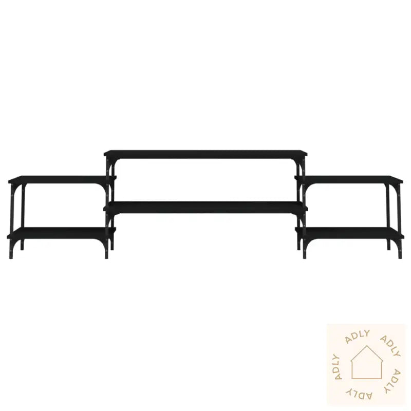 Tv-Benk Svart 197X35X52 Cm Konstruert Tre