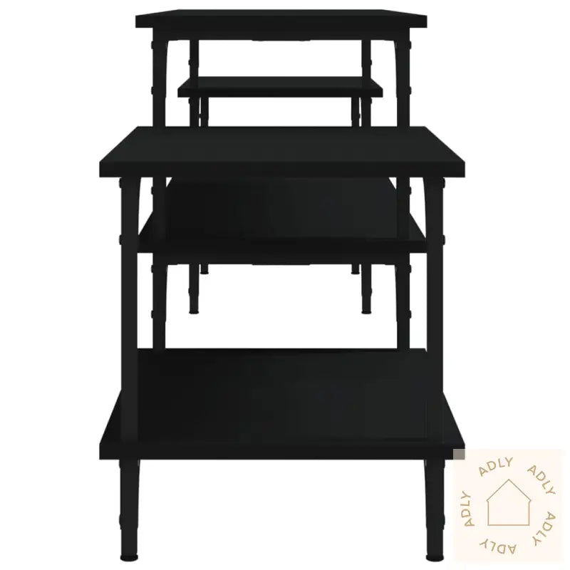 Tv-Benk Svart 197X35X52 Cm Konstruert Tre