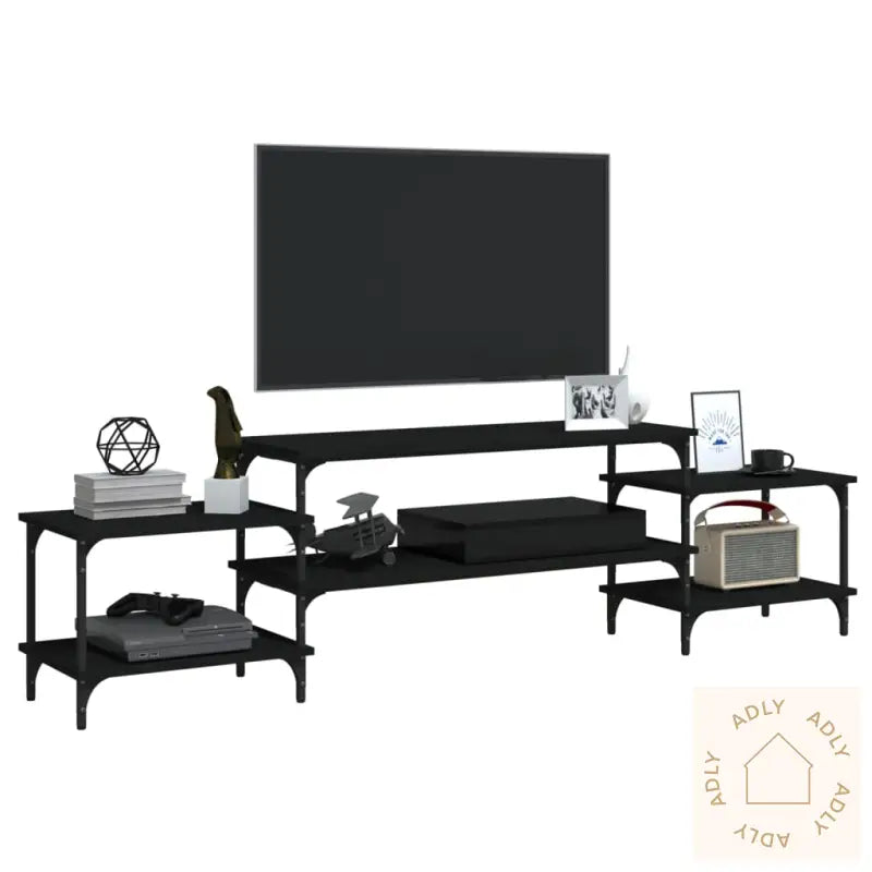 Tv-Benk Svart 197X35X52 Cm Konstruert Tre