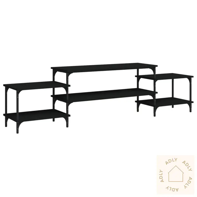 Tv-Benk Svart 197X35X52 Cm Konstruert Tre