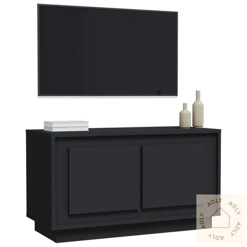 Tv-Benk Svart 80X35X45 Cm Konstruert Tre