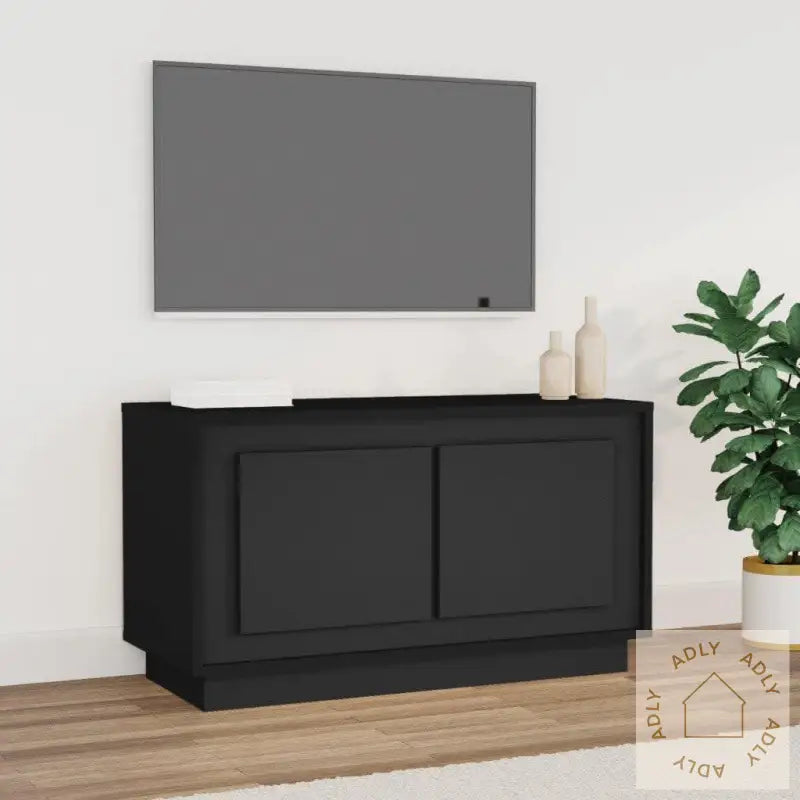 Tv-Benk Svart 80X35X45 Cm Konstruert Tre