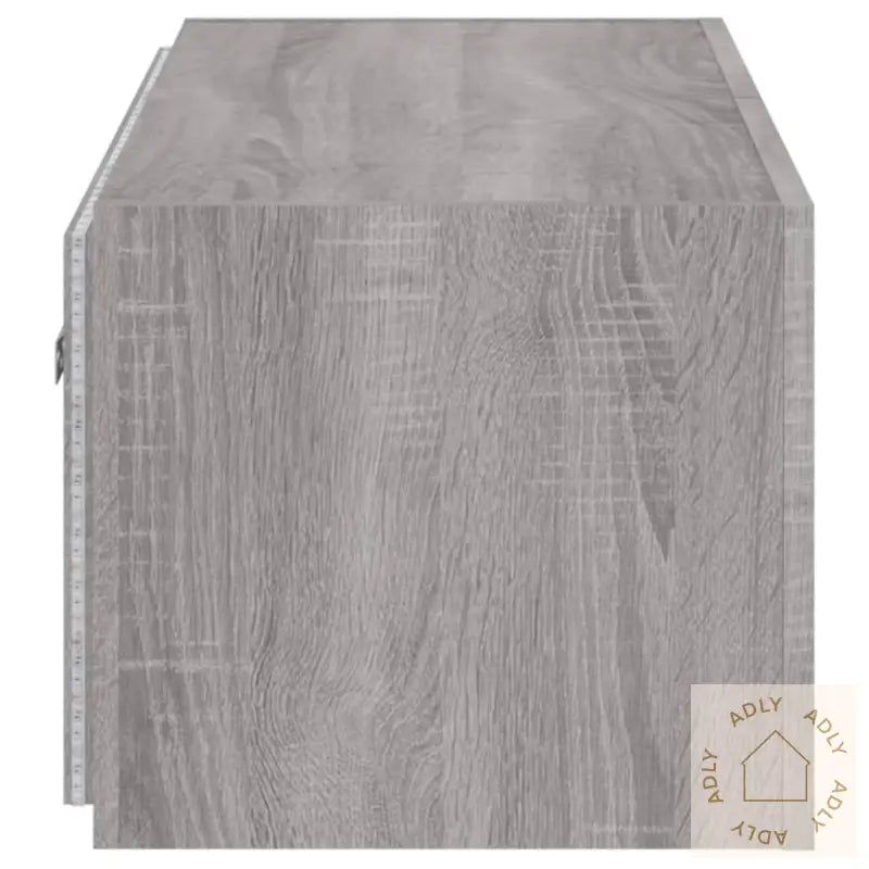 Vegghengt Tv-Benk Med Led Grå Sonoma 100X35X31 Cm