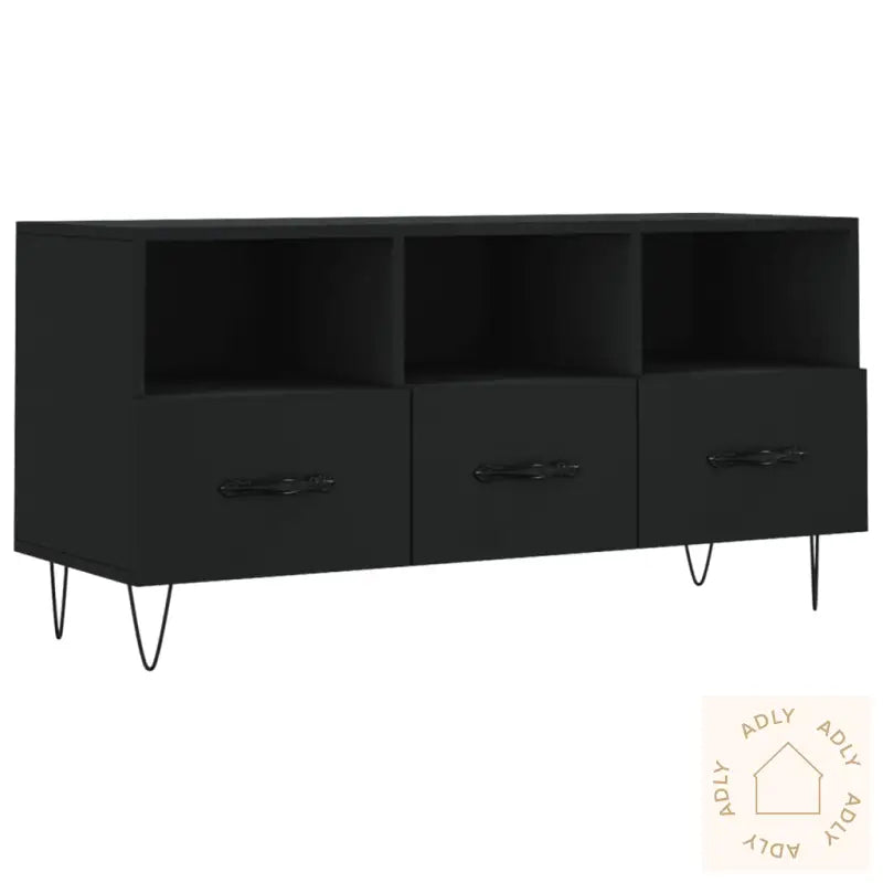 Tv-Benk Svart 102X36X50 Cm Konstruert Tre