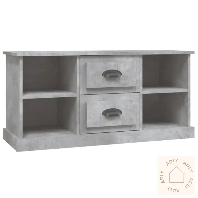 Tv-Benk Betonggrå 99,5X35,5X48 Cm Konstruert Tre