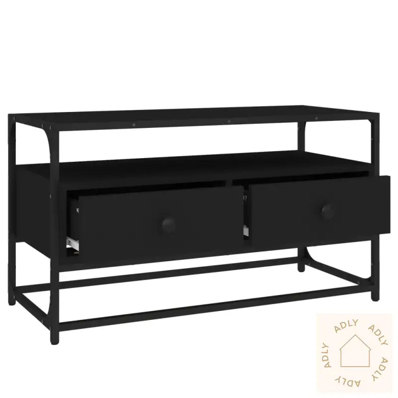 Tv-Benk Svart 80X35X45 Cm Konstruert Tre